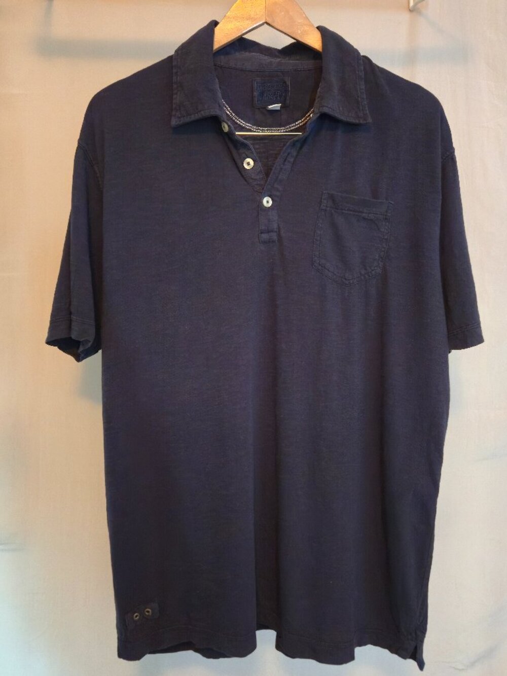Converse One Star Polo Style Men's Short Sleeve Shirt Navy Size XL